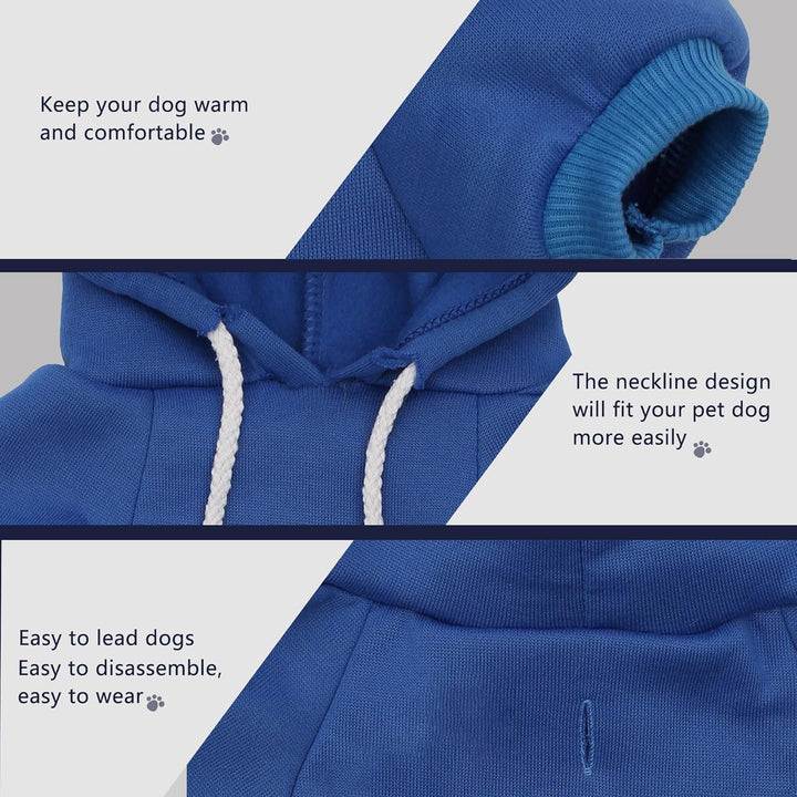 Blue Chihuahua Dog Hoodie: Keep Your Pup Warm and Stylish with a 'The Dog Face' Printed Sweatshirt, Pet Clothes, and Sweater Coat All in One - Perfect for Winter and Cool Summer Nights! M