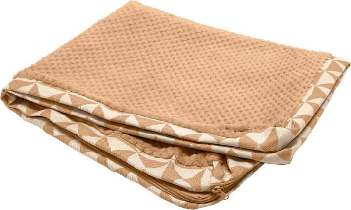 Replacement Dog Bed Cover Water-Resistant Indoor/Outdoor Logo Print Oxford Polycanvas Mattress, Washable - Stone Gray, Large