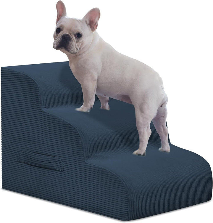 Dog Stairs for Small Dogs and Cats, 20" H 4 Steps Dog Ramp for High Beds, Couch, Sofa, Waterproof Pet Stairs with Removable Washable Cover, Non-Slip Sturdy Pet Steps