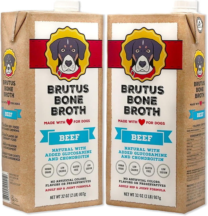 for Dogs - All Natural Bone Broth for Dogs with Chondroitin Glucosamine Turmeric -Human Grade Dog Food Toppers - Beef and Pork Bundle