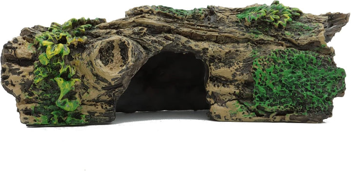 Aquarium Decorations Resin Hollow Tree Trunk Ornament, Bettas House Cave Wood House Decor for Fish Tank (HS-SP207)