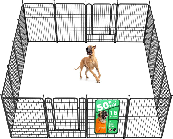 Rollick Unleashed Dog Playpen for Indoor, Yard, RV Camping, 24 Inch 8 Panels for Small and Puppy Dogs, Black│Patented