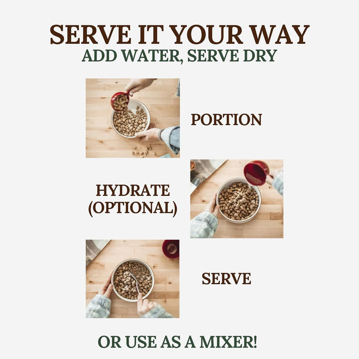 Freeze-Dried Raw Dog Food – Multi-Protein with Beef, Chicken, Fish, Liver & Organs, High Protein, Omega-3S, Fruits, Veggies & Superfoods, Grain-Free, No Fillers, 1 Lb – Made in USA