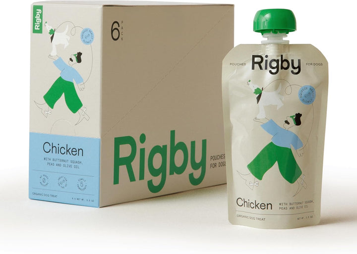 Organic Wild-Caught Alaskan Salmon Dog Treat Pouches – Low-Calorie Squeeze Treat for Training, Enrichment, Meal Topping & Pill Time – Supports Joint, Skin & Digestive Health – 6 Pack