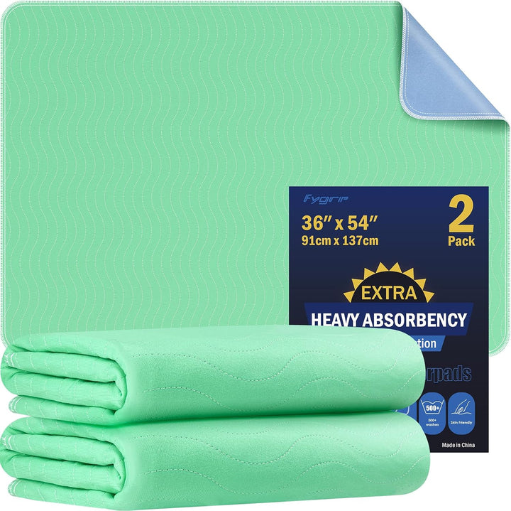 4 Pack 36” X 36” Extra Heavy Absorbency Washable Underpads, Waterproof Quick Drying Nursing Pads Incontinence Bed Pads, Reusable Washable Pee Pads for Dogs, Diaper Changing & Adults
