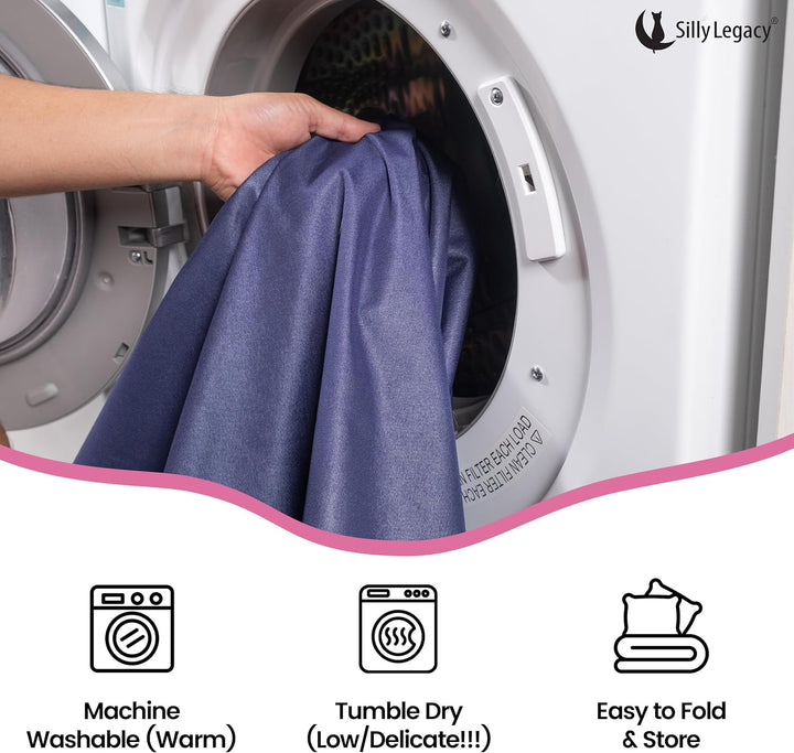 Thin Reversible Waterproof Protective Bed Cover (King Size, 100 X 96 Inch), for Pets, Babies; Incontinence, Dirt, Drool