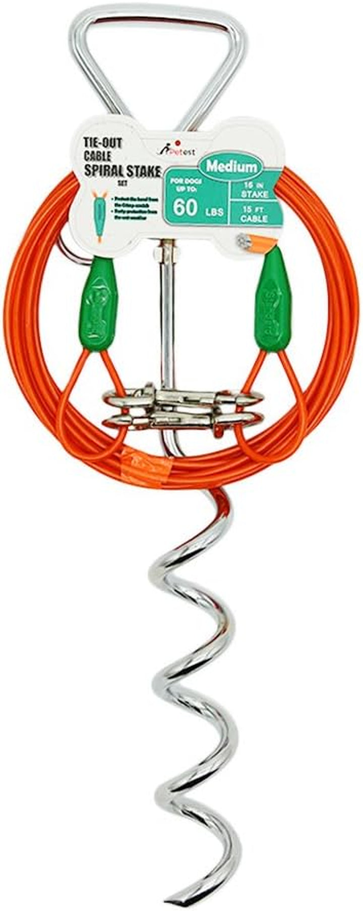 30Ft Reflective Tie-Out Cable for Heavy Dogs up to 125 Pounds