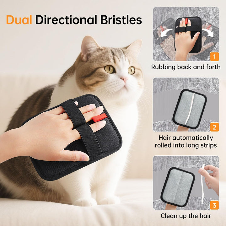 1 Pcs Static Pet Hair Removal Glove, Reusable Electrostatic Pet Cat Dog Hair Remover Grooming Gloves Brush Tool for Couch, Furniture, Carpet, Car Seat