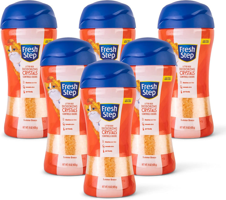 Cat Litter Crystals in Fresh Scent - Cat Litter Box Deodorizer - Combats Odors and Neutralizes Smells to Keep Your Home Clean, 15 Ounce