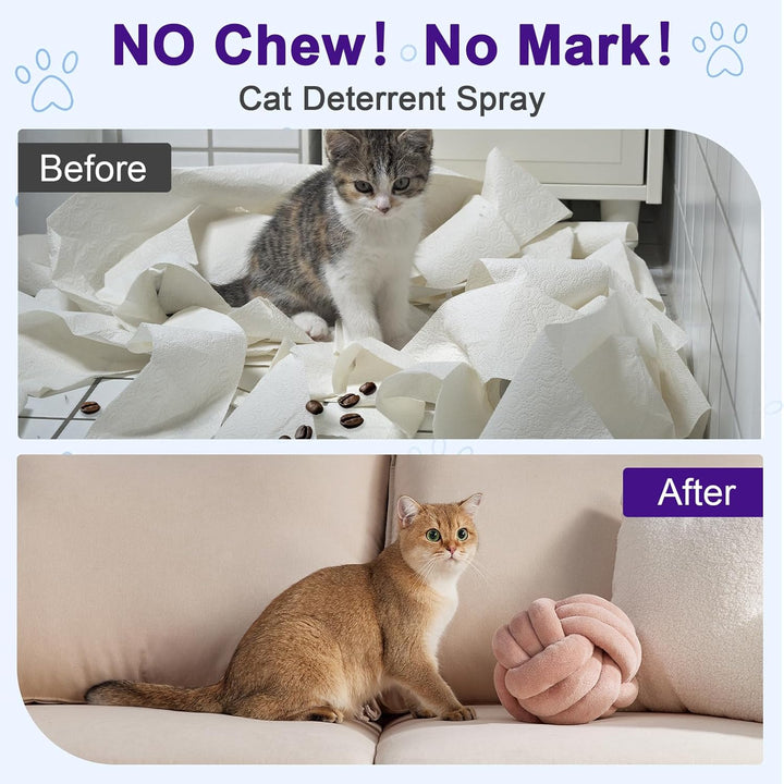 Cat Deterrent Spray - Natural Cat Repellent Spray for Furniture, Safe Indoor & Outdoor Training Aid for Urine Marking & Anti-Scratch (200 ML)