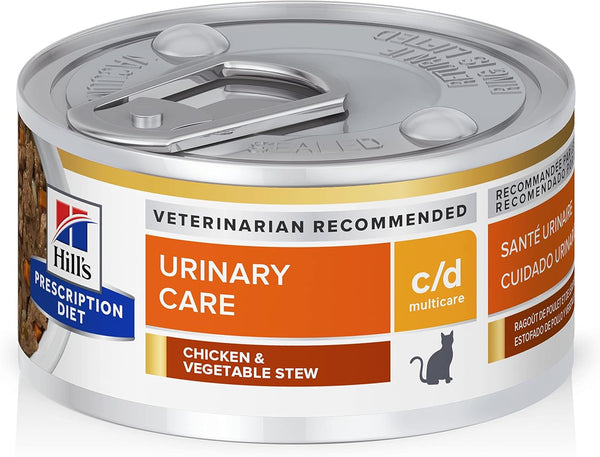 C/D Multicare Urinary Care Chicken & Vegetable Stew Wet Cat Food, Veterinary Diet, 2.9 Oz Cans, 24-Pack
