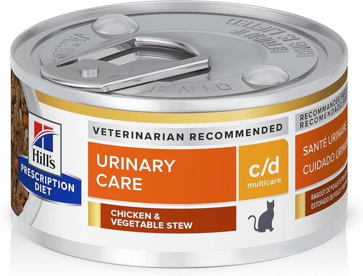 C/D Multicare Urinary Care Chicken & Vegetable Stew Wet Cat Food, Veterinary Diet, 2.9 Oz Cans, 24-Pack