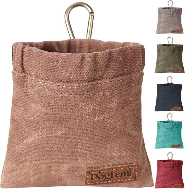 Dog Treat Pouch,Portable Puppy Dog Training Treat Bag,Hand Free Dog Walking Bag,Auto Closing Pet Feed Snack Reward Pocket,Dog Food Dispenser for Pet Puppy Travel or Outdoor Use