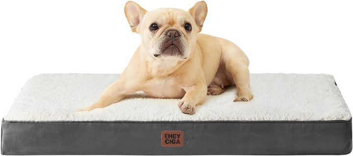 Orthopedic XL Dog Beds for Extra Large Dogs with Removable Washable Cover for Crate, Grey, 41X27