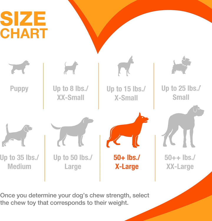 Textured Ring Power Chew Toy for Large Dogs, Durable Dog Toys for Aggressive Chewers, Strong Dog Chew Bones to Keep Them Busy, Flavor Medley, X-Large - 50+ Lbs, 1 Count