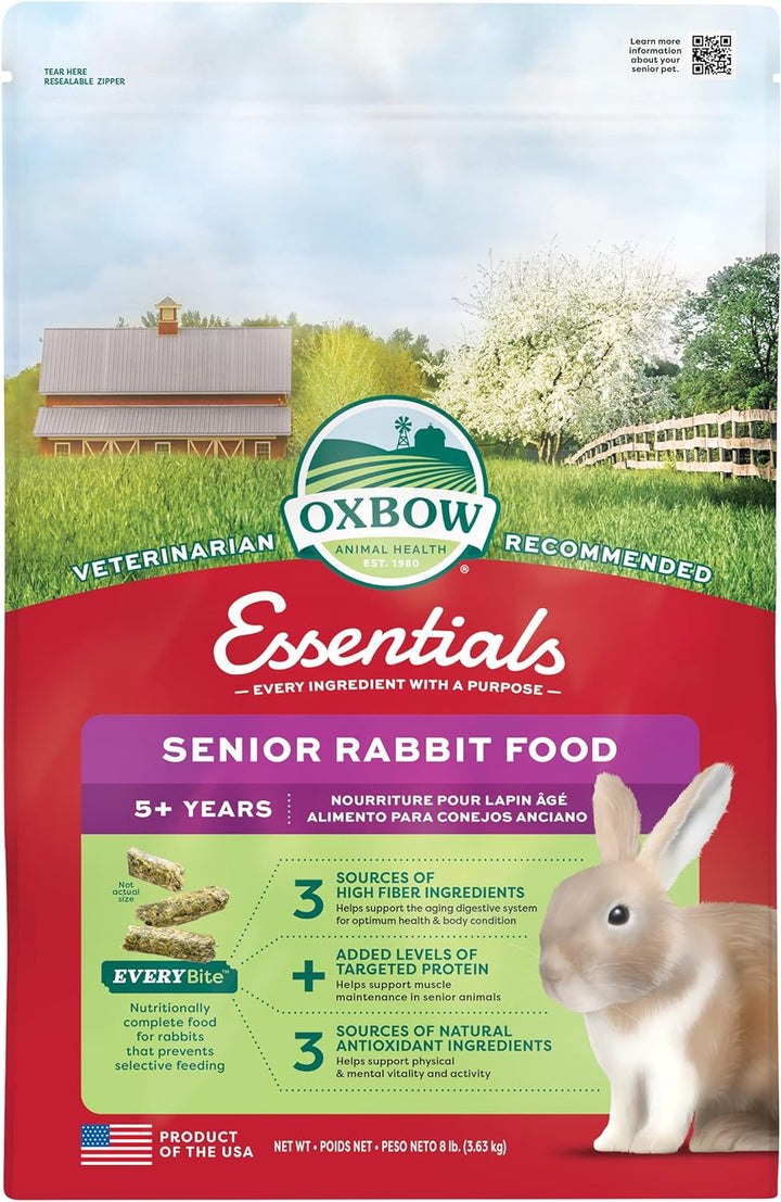 Essentials Rabbit Food, Adult, Made with  Timothy Hay for Rabbit, Pet Pellets with Vitamins & Minerals, Small Animal Pet Products, Bunny Food, Made in USA, High Fiber, 10 Lb. Bag