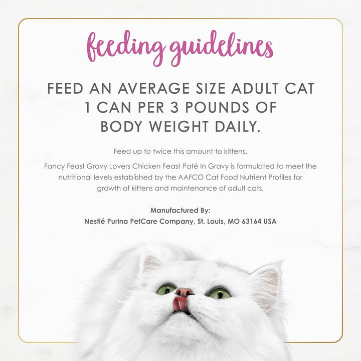 Purina  Gravy Lovers Chicken Feast Pate in Wet Cat Food Gravy - (Pack of 24) 3 Oz. Cans