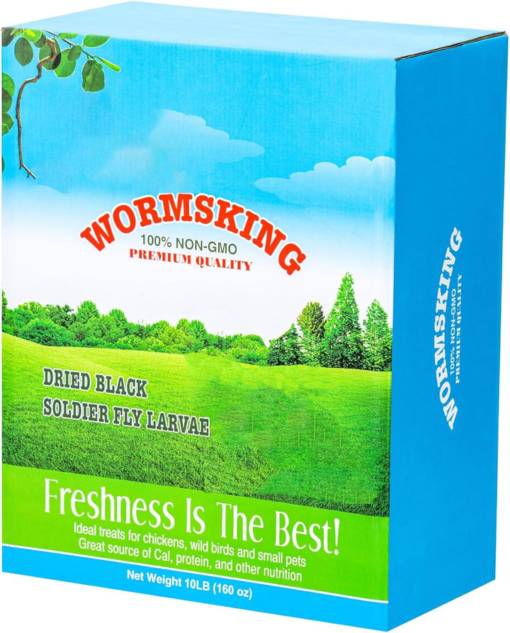 5LB Dried Black Soldier Fly Larvae, More Calcium than Dried Mealworms, High Protein Chicken Feed,Duck Food, BSFL, Duck Treats