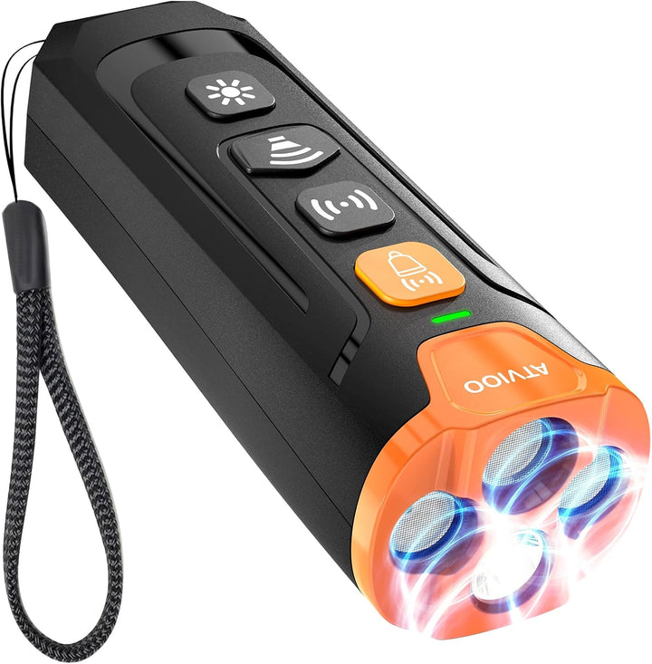 Dog Bark Deterrent Device - Ultrasonic Anti-Barking Devices with 3X Sonic Emitters, up to 50FT Long Range & Rechargeable Bark Control - Safe for Dogs Training - Indoor & Outdoor (Black)