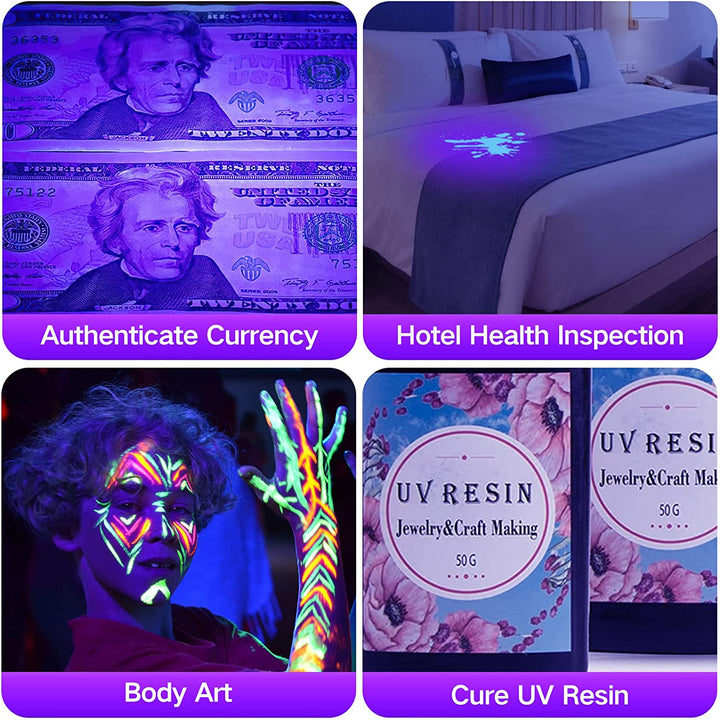 Black Light UV Flashlight, Blacklight 12 LED Urine Detector for Dog/Cat/Pet Urine & Dry Stains and Bed Bug on Carpets/Rugs/Floor,Matching with Pet Odor Eliminator