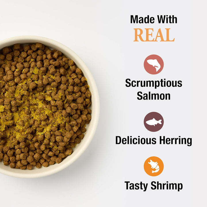 Good 'N' Tasty Triple Flavor Flake Topper & Treat for Cats, 0.8 Ounces, Cat Food Mixer Made with Real Alaskan Salmon, Herring and Shrimp, Complements Daily Diet