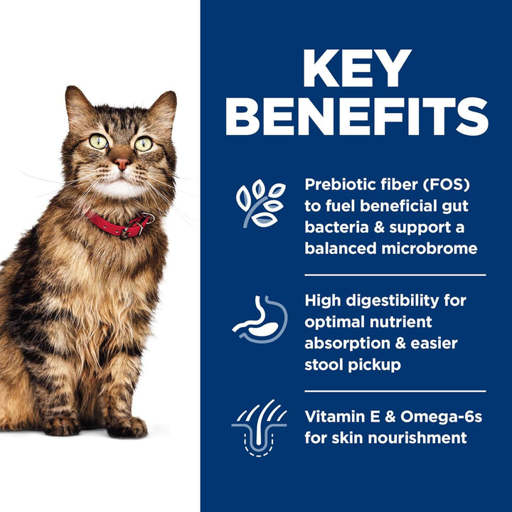 Sensitive Stomach & Skin, Adult 1-6, Stomach & Skin Sensitivity Support, Dry Cat Food, Chicken & Rice, 7 Lb Bag