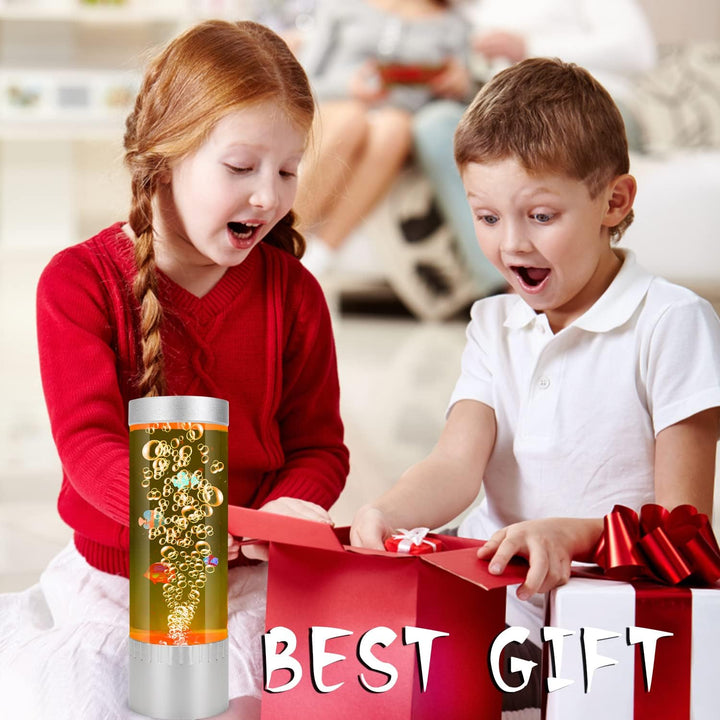 Bubble Fish Lamp, Sensory Bubble Tube Lamp, Artificial Fish Tank with Moving Fish, to Light up Your Life like a Lamp, Fish Tank Light and Aquarium Lamp, Excellent Gift for Kids & Adults