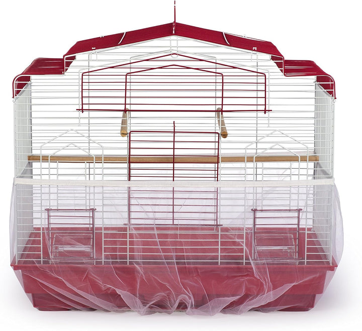 Prevue Pet Products 821W Mesh Bird Seed Catcher, White, Medium/8"