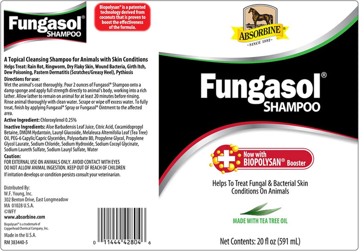 Fungasol Shampoo, Treats Horse Skin Conditions, 20Oz