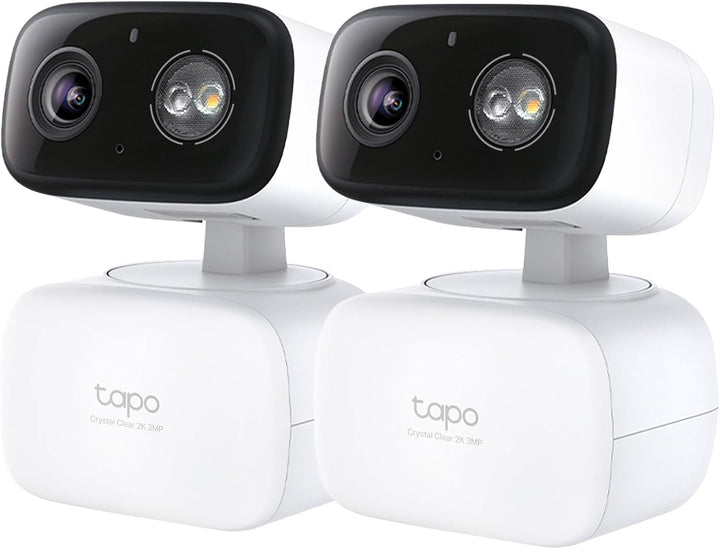 Tapo 2K Pan/Tilt Security Camera for Baby Monitor, Dog Camera W/Motion Detection, 2-Way Audio, Siren, Night Vision, Cloud & SD Card Storage, Works with Alexa & Google Home, 2-Pack (C210P2)