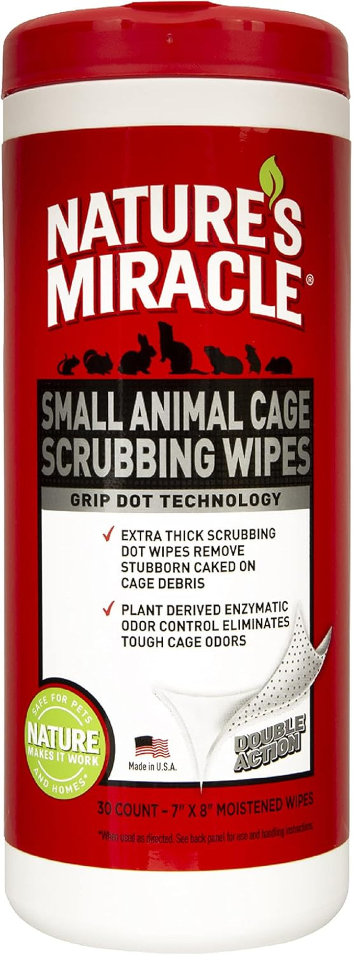 Small Animal Cage Scrubbing Wipes 30Ct