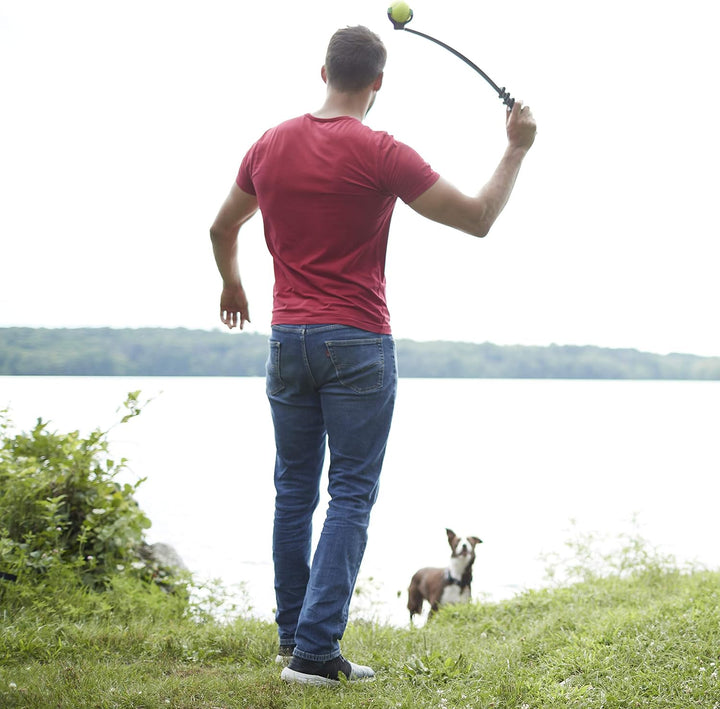 Franklin Pet Supply Co. Tennis Ball Launcher for Dogs - Dog Thrower Fetch - Perfect Toy for Large + Small Breeds