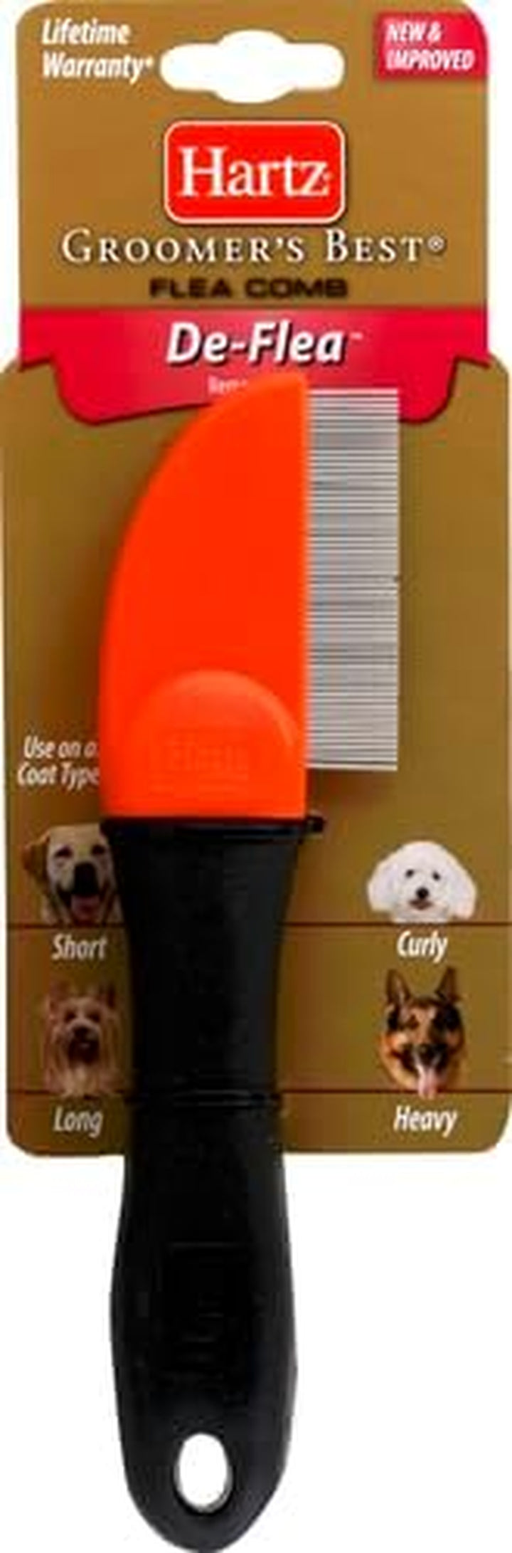 Groomer'S Best Flea Comb for Dogs and Cats, Fine-Toothed Gentle Pet Comb for Detangling or Dematting Face & Paws (Pack of 1)