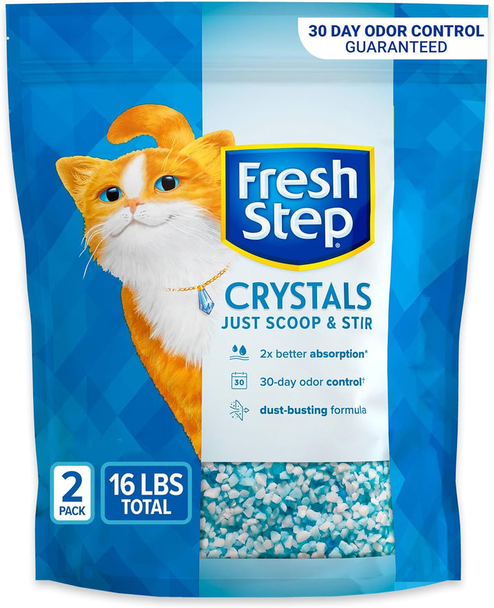 Crystals, Premium Cat Litter, Scented, 8 Pounds, Pack of 2 (Package May Vary)
