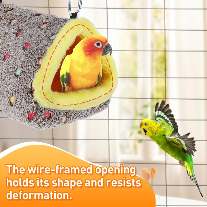 Medium Warm Bird Nest House - Cozy Bird Bed for Cage with Mat, Hanging Hammock Shed Hideaway Hut for Budgerigar Monk Parakeet Rose-Ringed Parakeet Plain Parakeet Sun Conure Cockatiel