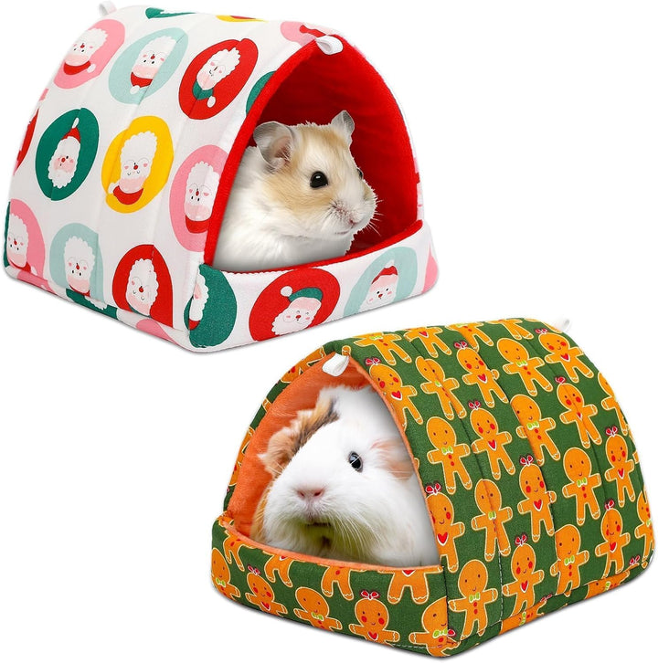 2 Pack Guinea Pig Hideout,Guinea Pig Bed Washable Small Animal House Cage Accessories for Mouse Chinchillas Hamsters Hedgehogs Ferrets Bearded Dragons and Rats