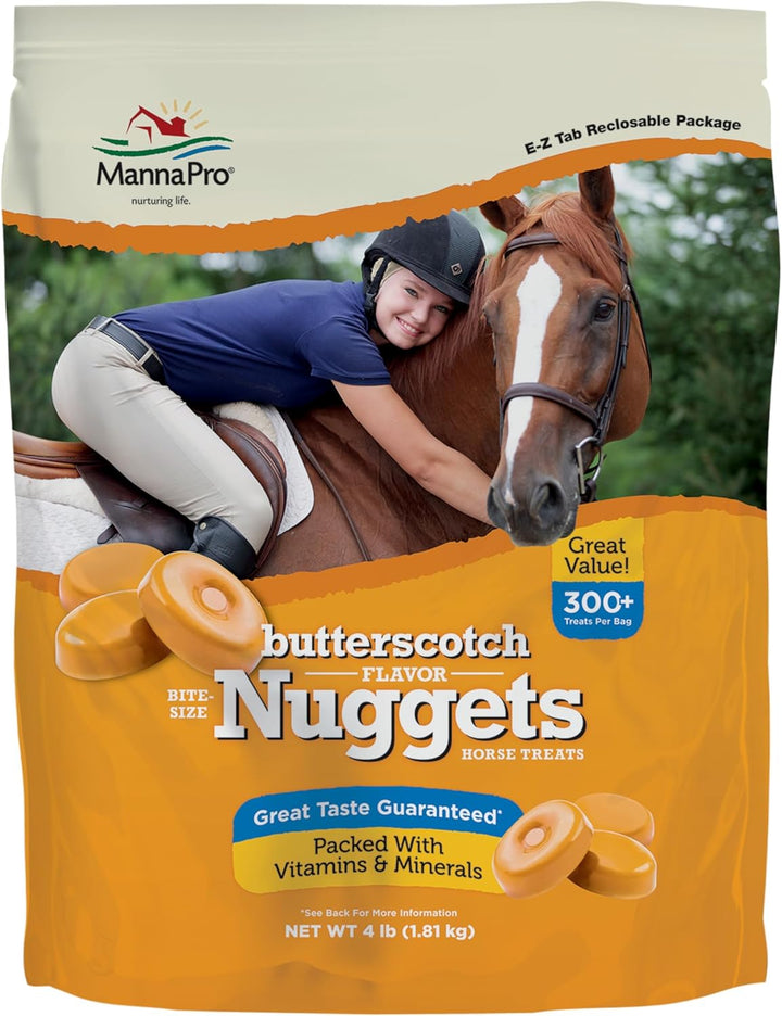 Bite-Size Nuggets for Horses - Pocket Sized Training Horse Treats - Apple Flavored Treats - Packs with Vitamins & Minerals- Great Taste Guaranteed - 4Lbs