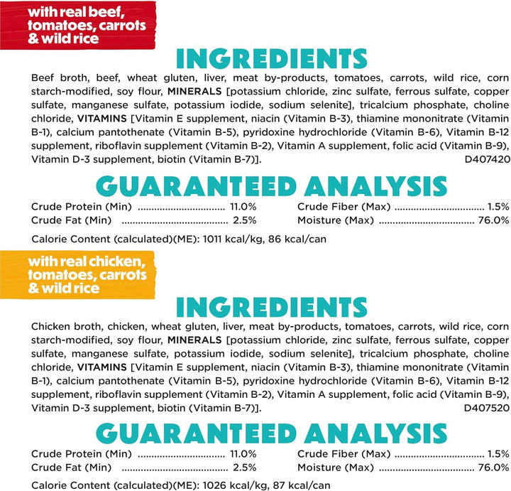 Purina  Small Breed Wet Dog Food Variety Pack, Incredibites with Real Beef, Chicken and Salmon - (Pack of 30) 3 Oz. Cans