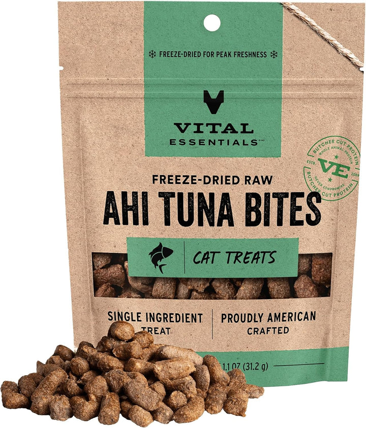 Salmon Bites Cat Treats, 1.1 Oz | Freeze-Dried Raw | Single Protein | Grain Free, Gluten Free, Filler Free