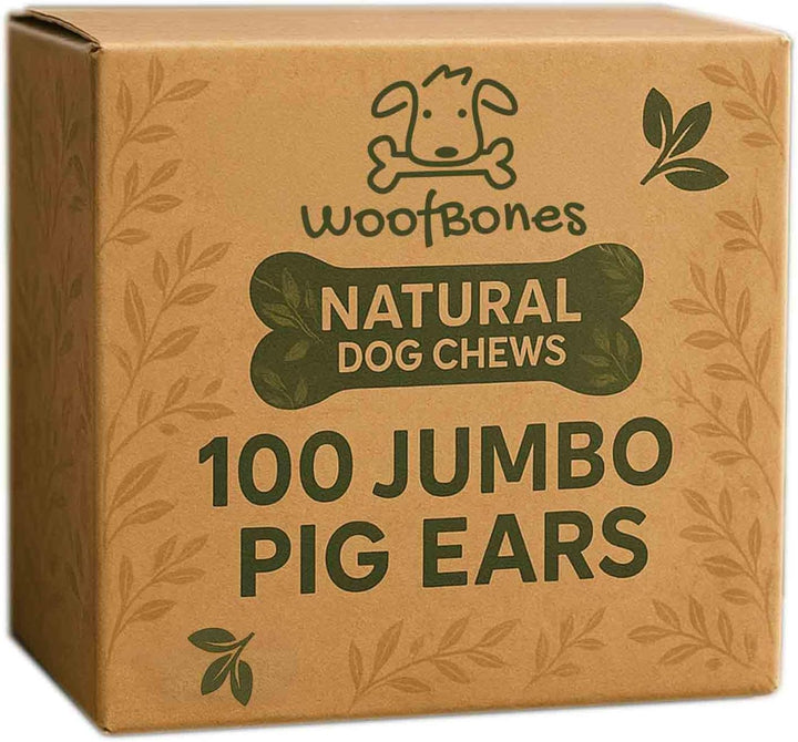All Natural Jumbo Whole Pig Ears for Dogs (100 Pack) – 100 Natural Pork Ear Dog Treat by , 2.5 Pound