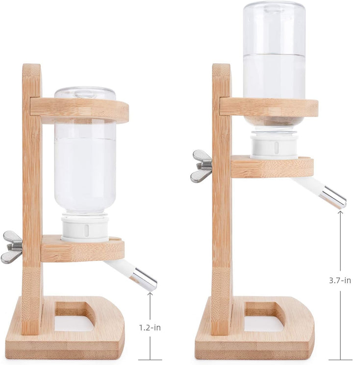 Water Bottle with Stand for Syrian Dwarf Hamsters Gerbils Mice Rats Degus Small Pet Rodents(White)