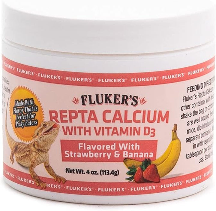 Strawberry Banana Flavored Repta Calcium with Vitamin D3, 4 Oz