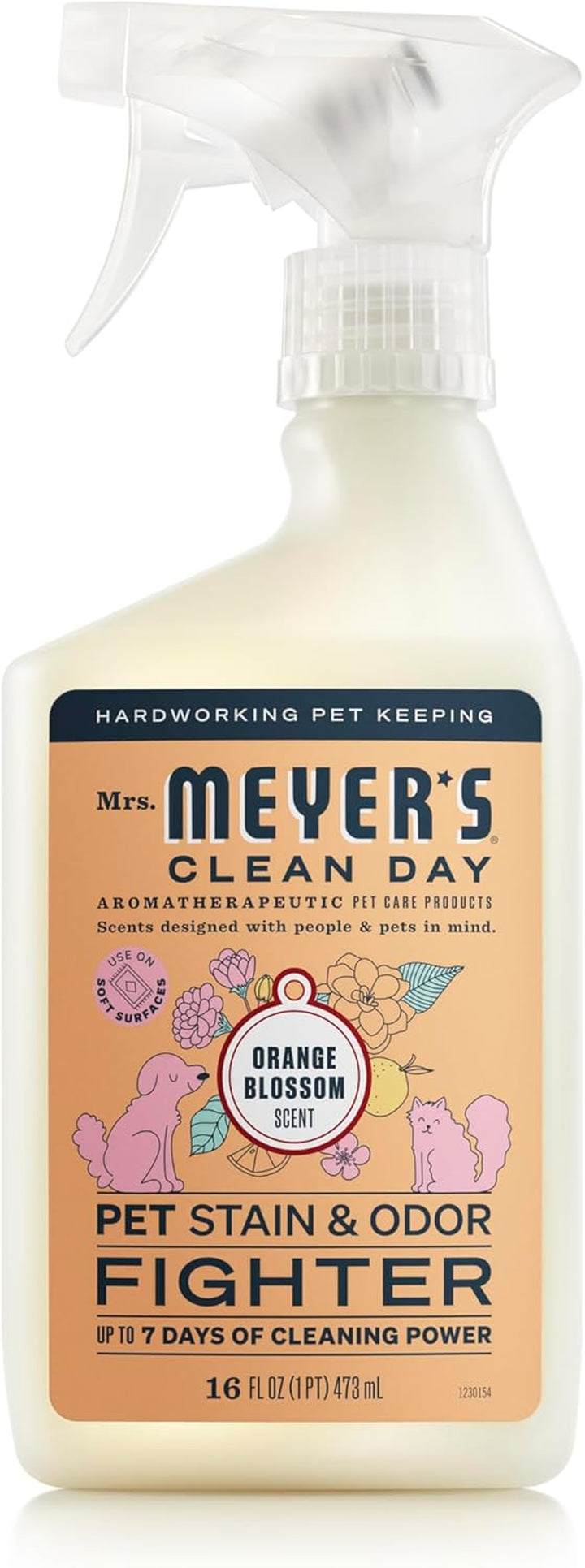 CLEAN DAY Pet Stain & Odor Fighter, Orange Blossom Scent, 16Oz