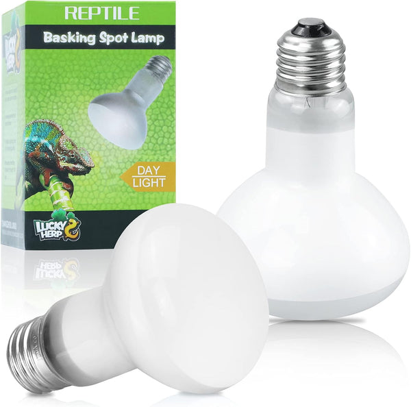 Reptile Heat Lamp - 100W (2Nd Gen) Heat Lamp Bulbs for Reptiles 2 Pack, Amphibians Basking Heat Lamp Bulbs, UVA Daylight Basking Light for Reptiles, Bearded Dragon, Lizard, Turtle, Chicken