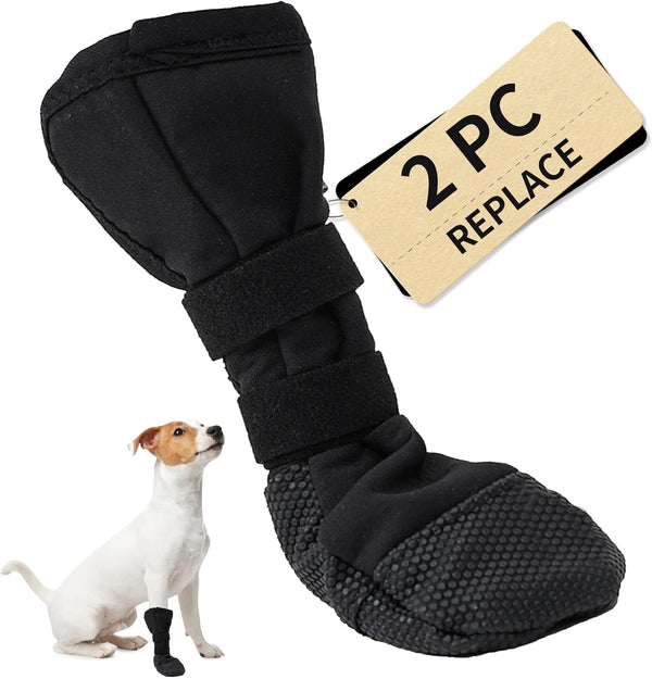 Dog Paw Wound Recovery Boot, Lick-Proof Protection, Non-Slip Pet Shoe with Self-Adhesive Strap, Soft Protector for Medium to Large Dogs, 2PCS (L)