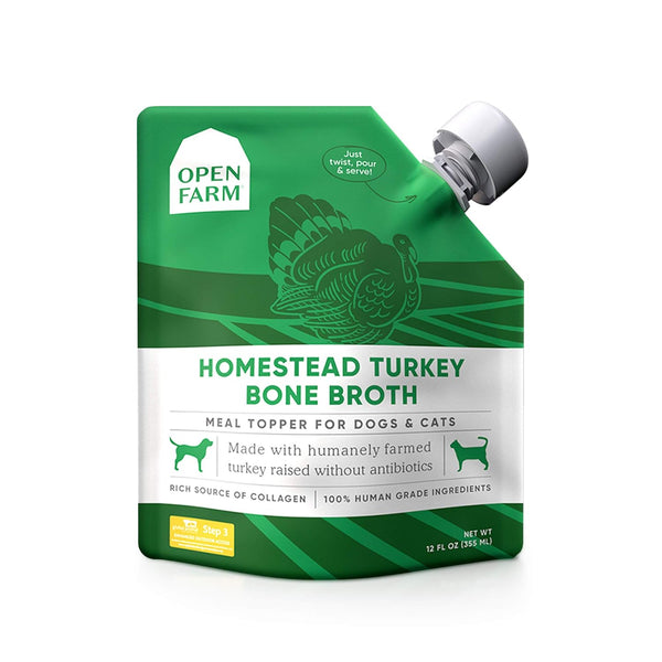 Bone Broth, Food Topper for Both Dogs and Cats with Responsibly Sourced Meat and Superfoods without Artificial Flavors or Preservatives, 12Oz