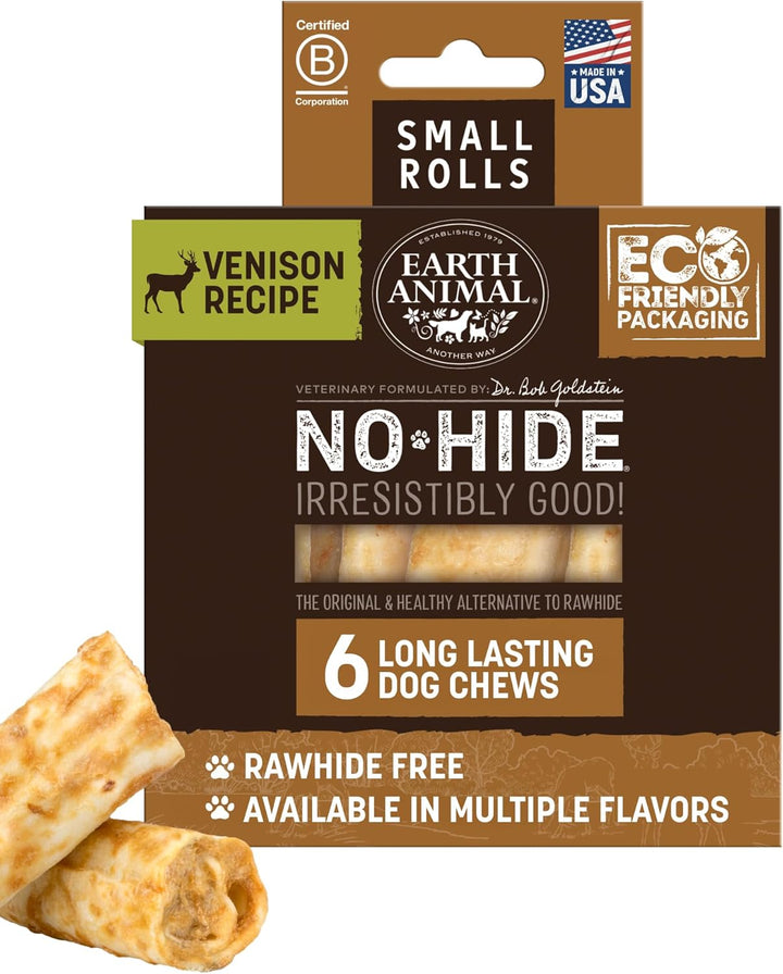 No Hide Small Long Lasting Dog Chew Rolls, Chicken - 6 Count