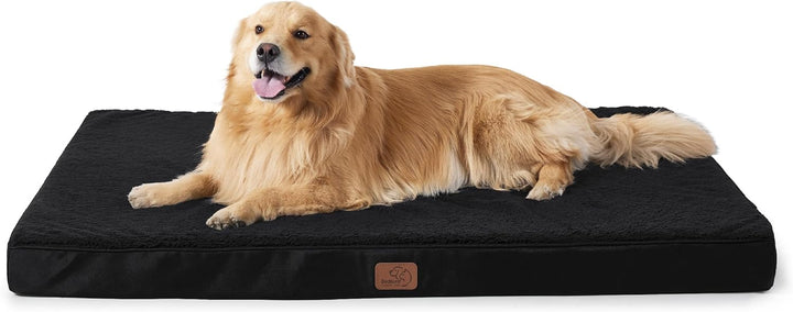 Dog Beds Large Sized Dog - Comfy Flat Pet Beds with Removable Washable Cover, Orthopedic Egg Crate Foam Puppy Mat, Suitable for Pet up to 65 Lbs