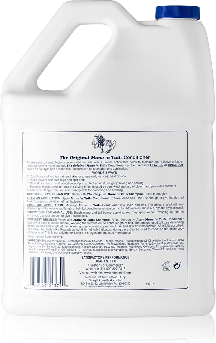 Conditioner Gallon, for Soft Silky Hair. for Horses and Humans! (128 Fl Oz)