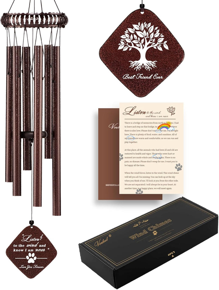 Dog Memorial Gifts, 28" Pet Memorial Wind Chimes, Loss of Dog Sympathy Gift, Pet Loss Passing Away Remembrance Bereavement Gift